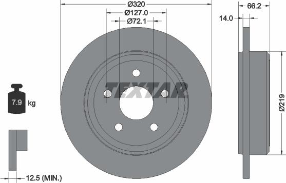 Textar 92177403 - Тормозной диск parts5.com