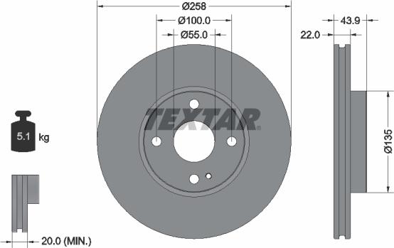 Textar 92300903 - Тормозной диск parts5.com