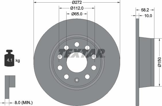 Textar 92300003 - Тормозной диск parts5.com