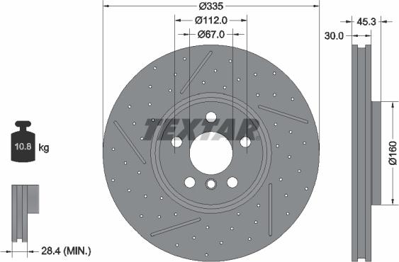 Textar 92317105 - Тормозной диск parts5.com