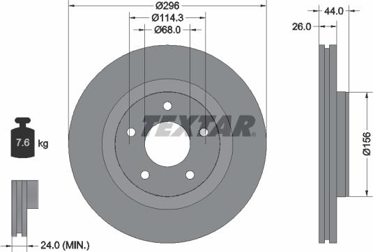 Textar 92285905 - Тормозной диск parts5.com