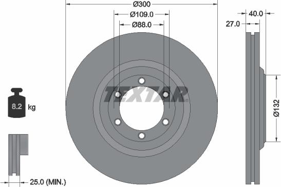 Textar 92282403 - Тормозной диск parts5.com