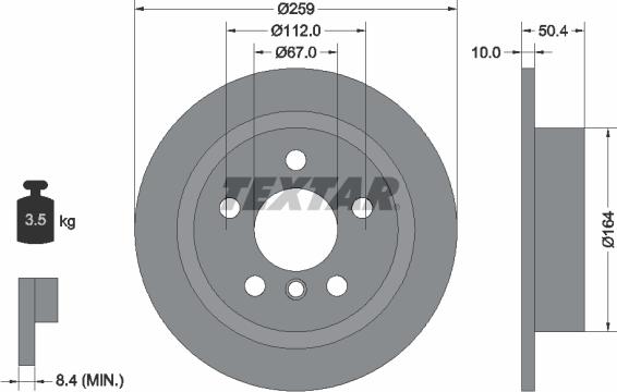 Textar 92279303 - Тормозной диск parts5.com