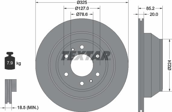 Textar 92271103 - Тормозной диск parts5.com