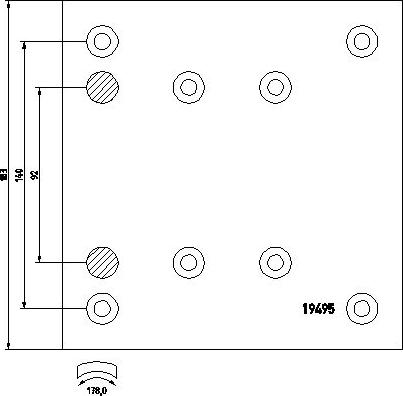 Textar 1949502 - Комплект тормозных башмаков, барабанные тормоза parts5.com