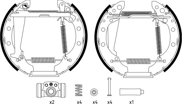 Textar 84044705 - Комплект тормозных колодок, барабанные parts5.com