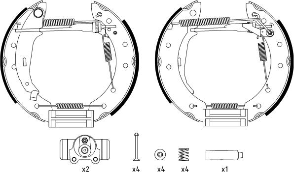 Textar 84048000 - Комплект тормозных колодок, барабанные parts5.com