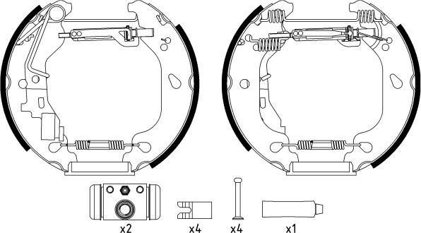 Textar 84054400 - Комплект тормозных колодок, барабанные parts5.com