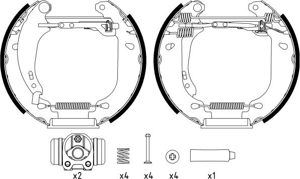 Textar 84053700 - Комплект тормозных колодок, барабанные parts5.com