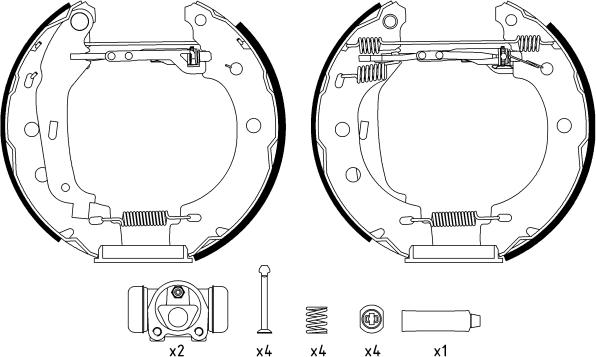 Textar 84052800 - Комплект тормозных колодок, барабанные parts5.com