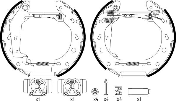 Textar 84057400 - Комплект тормозных колодок, барабанные parts5.com