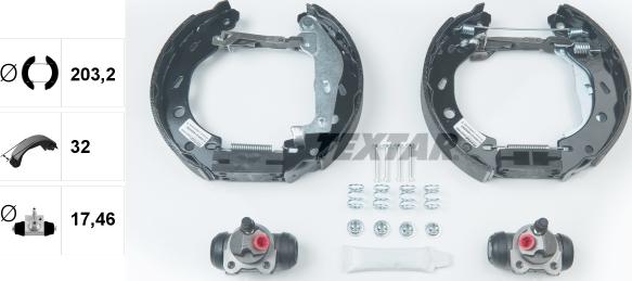 Textar 84057400 - Комплект тормозных колодок, барабанные parts5.com