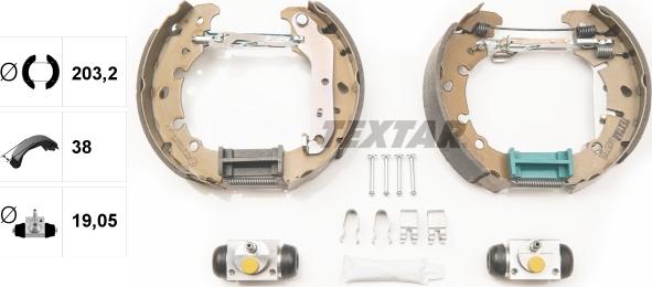 Textar 84057300 - Комплект тормозных колодок, барабанные parts5.com