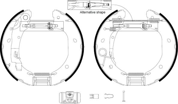 Textar 84060900 - Комплект тормозных колодок, барабанные parts5.com