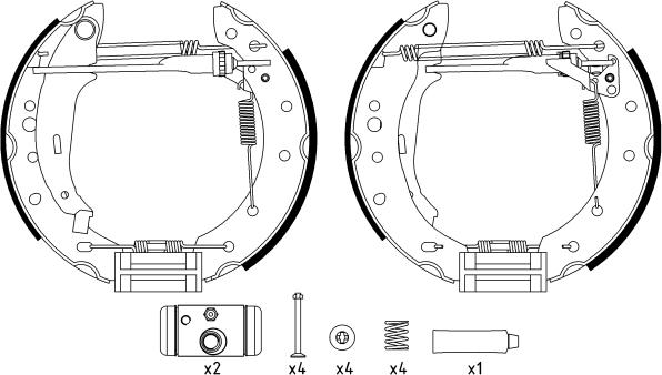 Textar 84061801 - Комплект тормозных колодок, барабанные parts5.com