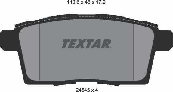 Textar 2454501 - Тормозные колодки, дисковые, комплект parts5.com