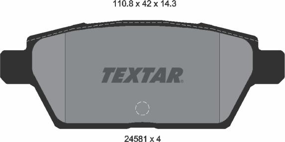 Textar 2458102 - Тормозные колодки, дисковые, комплект parts5.com