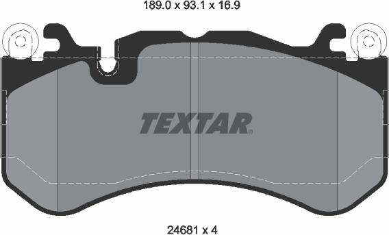 Textar 2468101 - Тормозные колодки, дисковые, комплект parts5.com