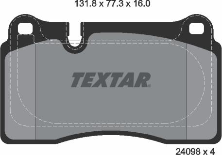 Textar 2409803 - Тормозные колодки, дисковые, комплект parts5.com