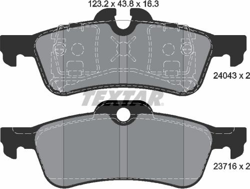 Textar 2404301 - Juego de pastillas de freno parts5.com