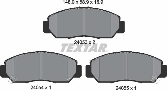 Textar 2405301 - Тормозные колодки, дисковые, комплект parts5.com