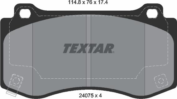 Textar 2407501 - Тормозные колодки, дисковые, комплект parts5.com