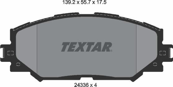 Textar 2433601 - Тормозные колодки, дисковые, комплект parts5.com