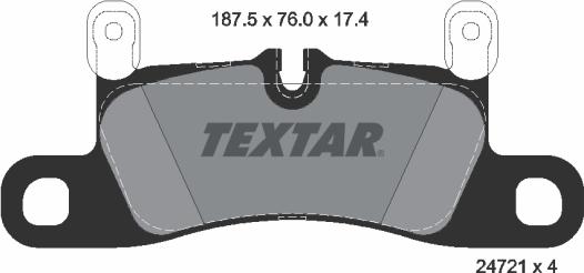 Textar 2472102 - Тормозные колодки, дисковые, комплект parts5.com