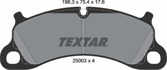 Textar 2500301 - Тормозные колодки, дисковые, комплект parts5.com