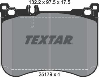 Textar 2517903 - Тормозные колодки, дисковые, комплект parts5.com