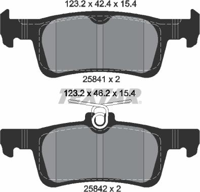 Textar 2584101 - Тормозные колодки, дисковые, комплект parts5.com