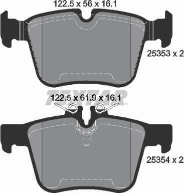 Textar 2535301 - Тормозные колодки, дисковые, комплект parts5.com