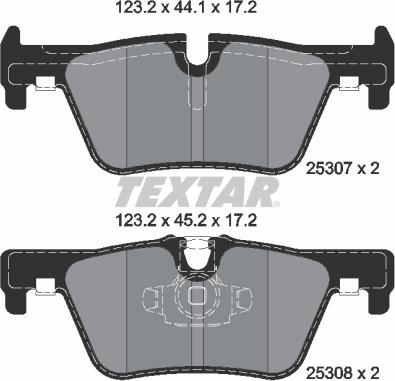 Textar 2530701 - Тормозные колодки, дисковые, комплект parts5.com