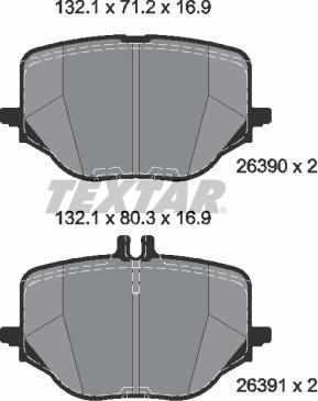 Textar 2639001 - Тормозные колодки, дисковые, комплект parts5.com