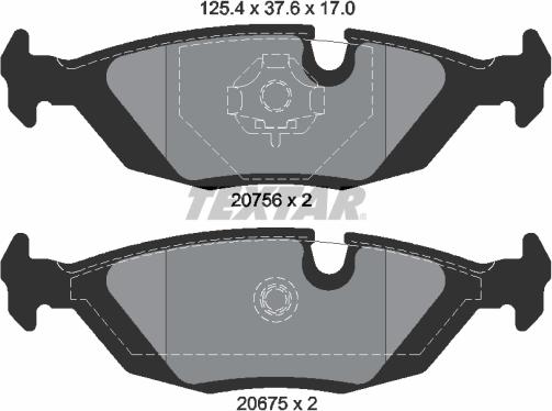 Textar 2067502 - Тормозные колодки, дисковые, комплект parts5.com