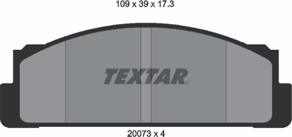 Textar 2007304 - Тормозные колодки, дисковые, комплект parts5.com