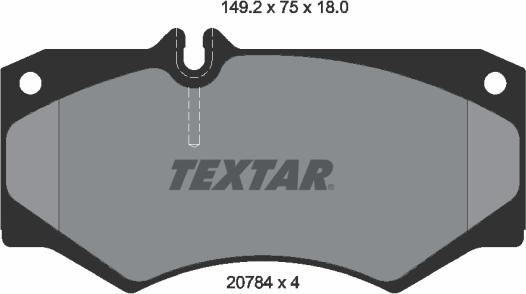 Textar 2078401 - Тормозные колодки, дисковые, комплект parts5.com