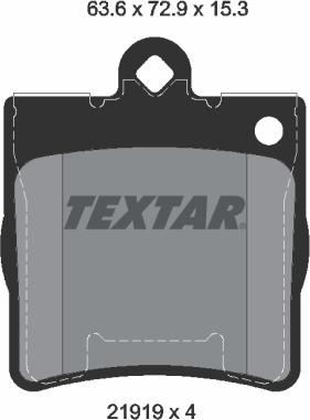 Textar 2191901 - Тормозные колодки, дисковые, комплект parts5.com