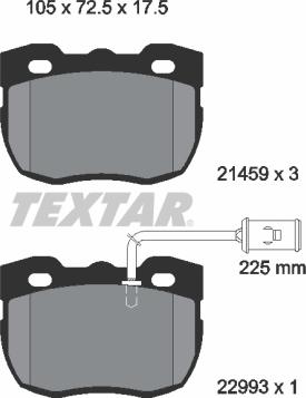 Textar 2145905 - Тормозные колодки, дисковые, комплект parts5.com