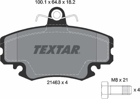 Textar 2146306 - Тормозные колодки, дисковые, комплект parts5.com