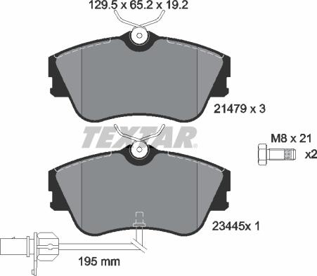 Textar 2147903 - Тормозные колодки, дисковые, комплект parts5.com