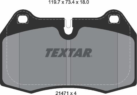 Textar 2147102 - Тормозные колодки, дисковые, комплект parts5.com