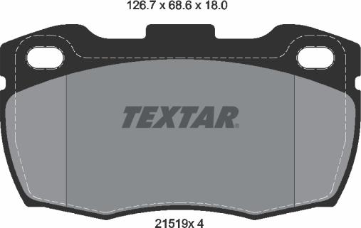 Textar 2151901 - Тормозные колодки, дисковые, комплект parts5.com