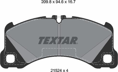 Textar 2152401 - Тормозные колодки, дисковые, комплект parts5.com