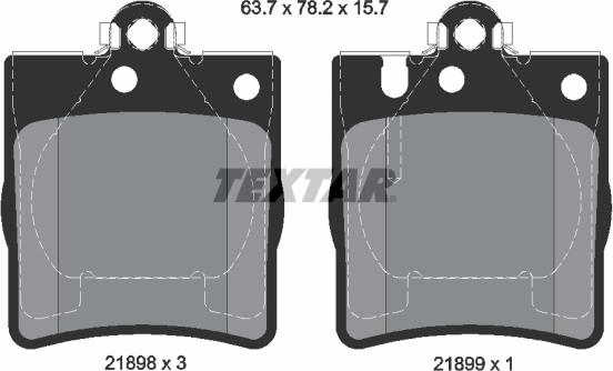 Textar 2189803 - Тормозные колодки, дисковые, комплект parts5.com