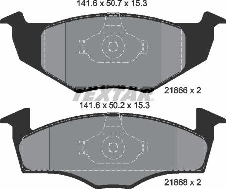 Textar 2186601 - Тормозные колодки, дисковые, комплект parts5.com