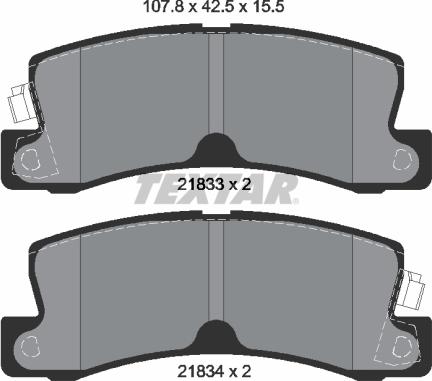 Textar 2183301 - Тормозные колодки, дисковые, комплект parts5.com