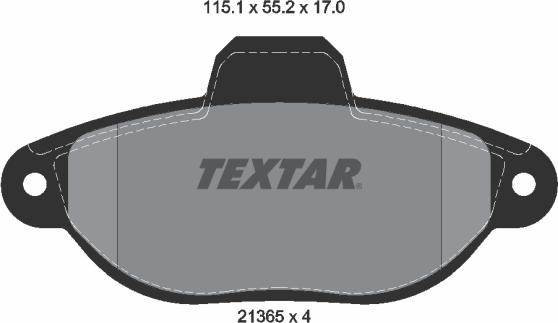 Textar 2136502 - Тормозные колодки, дисковые, комплект parts5.com