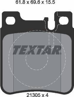 Textar 2130501 - Тормозные колодки, дисковые, комплект parts5.com