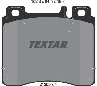 Textar 2130304 - Тормозные колодки, дисковые, комплект parts5.com